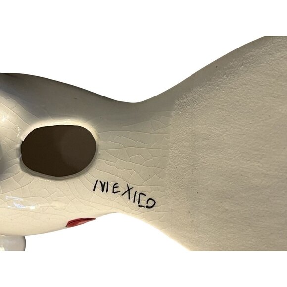 Handmade Mexican Peacock Ceramic Folk Art Figurine 8" Vintage Estate - Picture 12 of 12